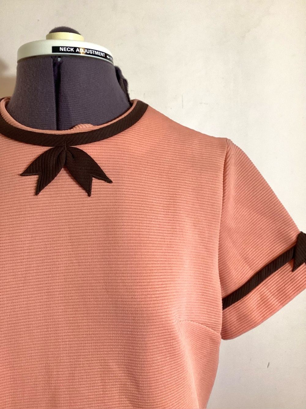 Handmade 60s Mod Retro Mini Shift Dress Size M - Picture 7 of 16